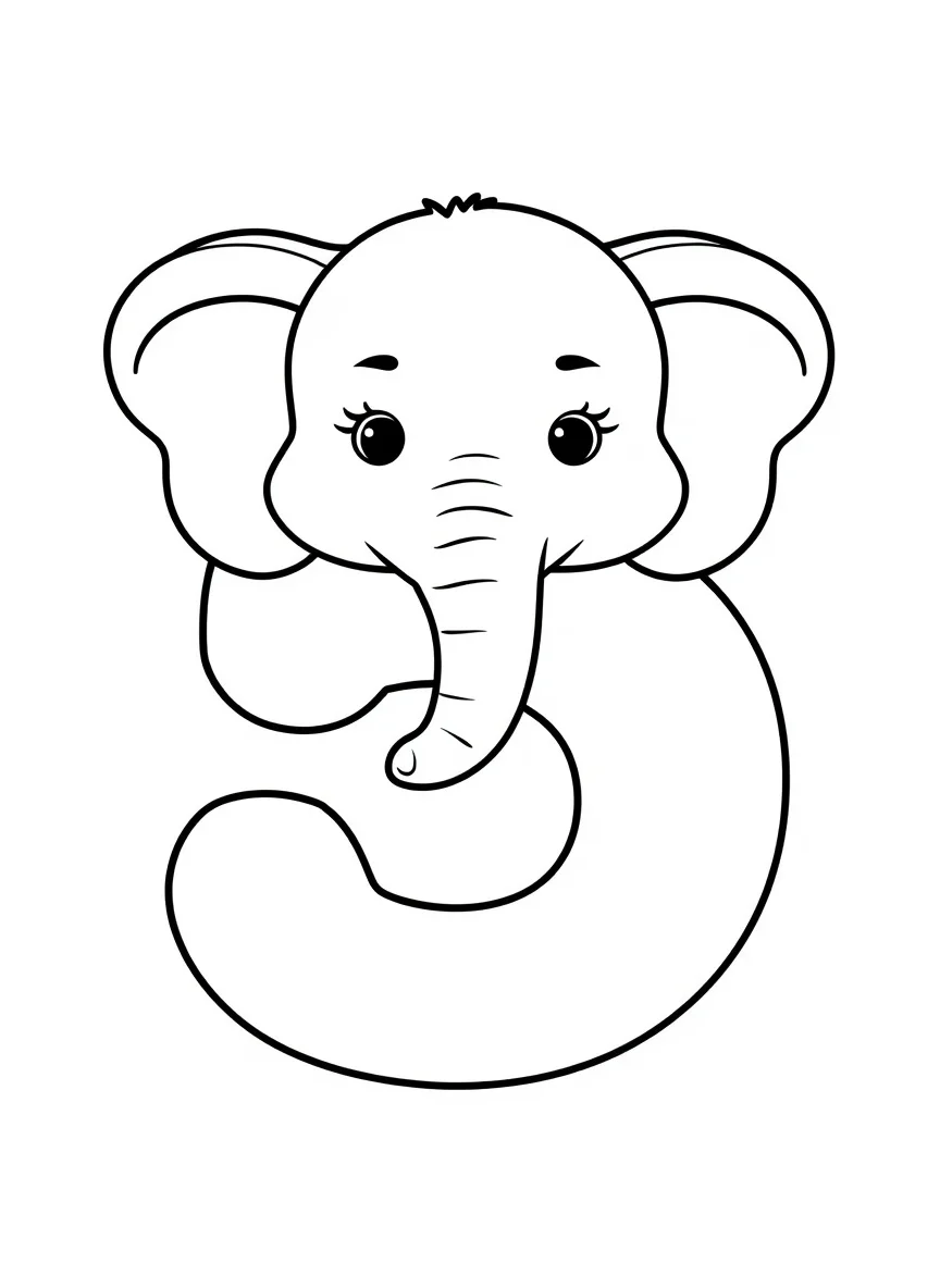 Número 5 Elefante