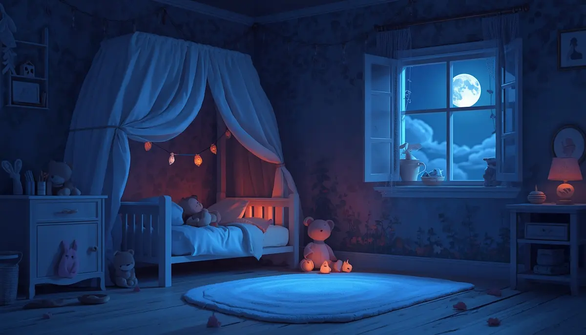 Ilustración de Lumina descansando sobre el musgo