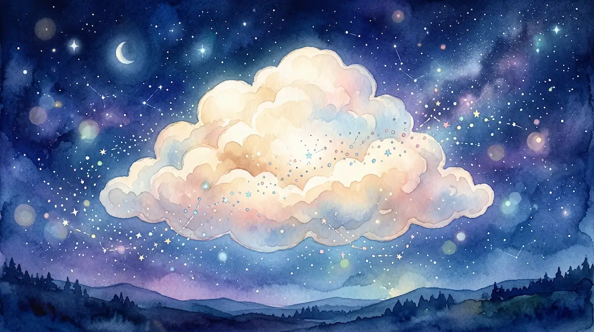 La nube alejándose