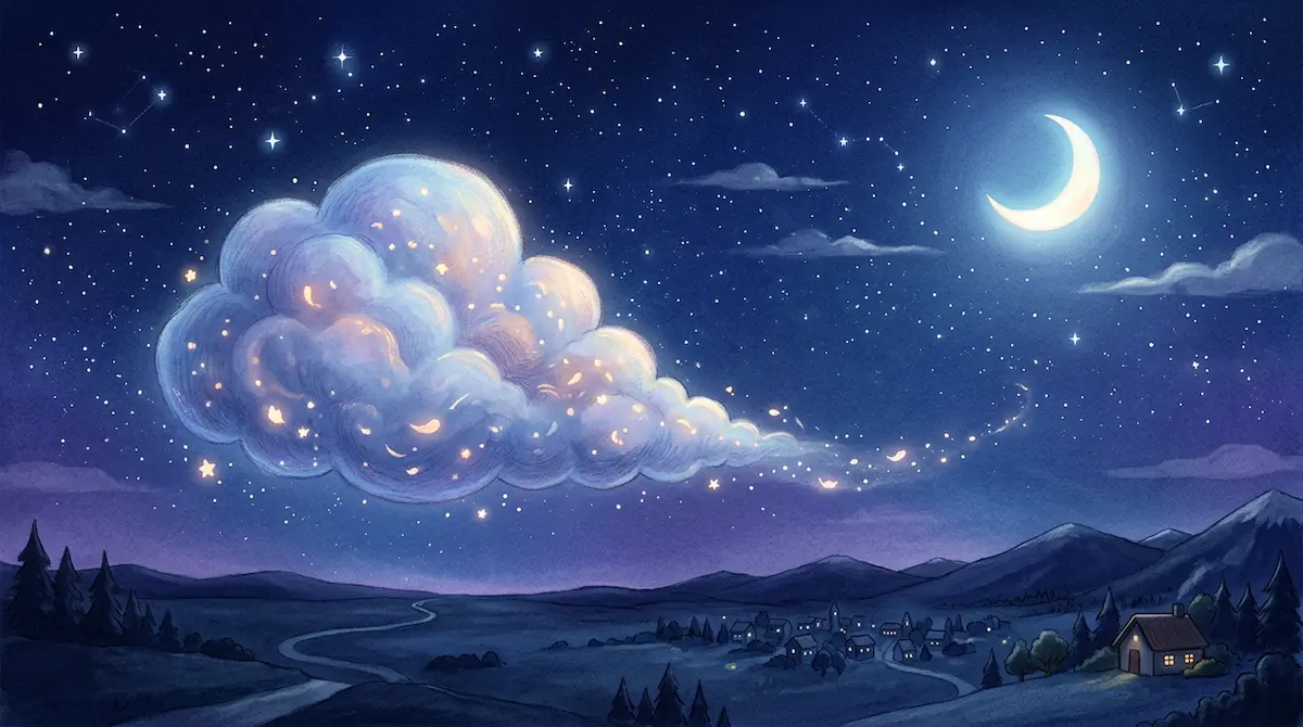 La nube alejándose