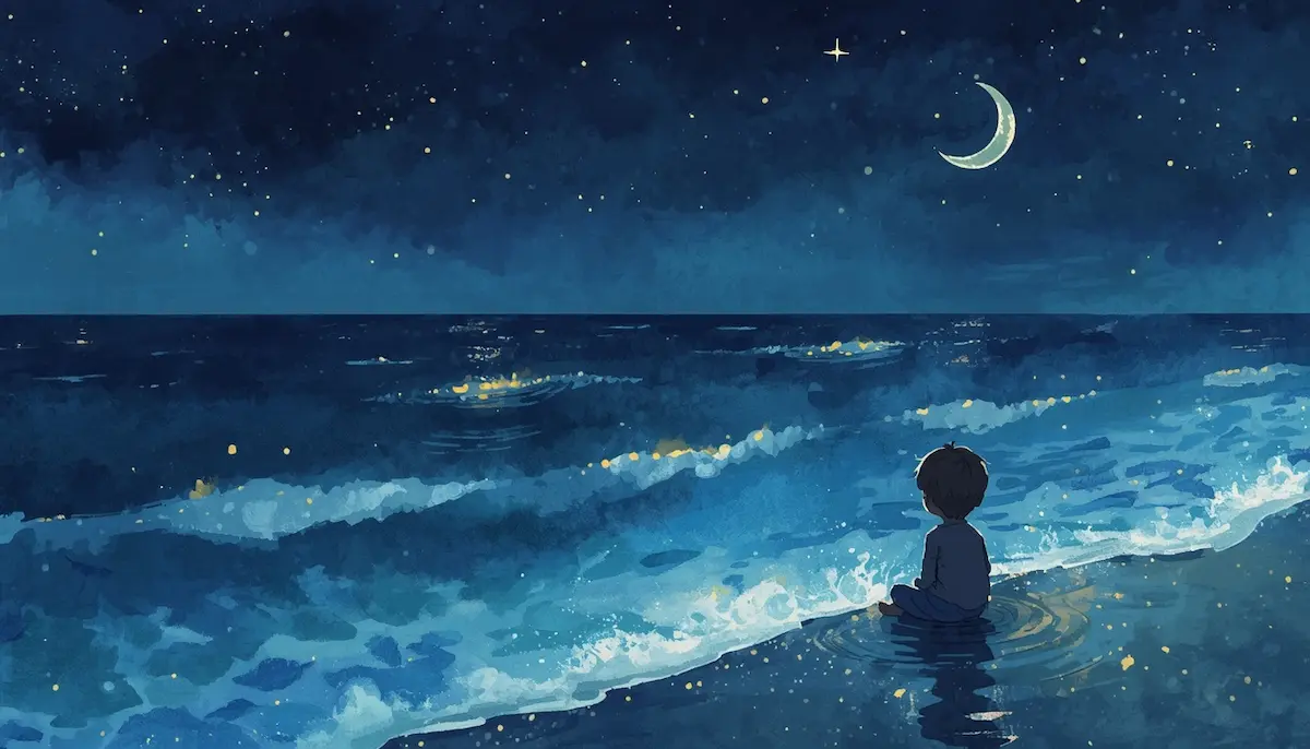 Ilustración del mar en calma