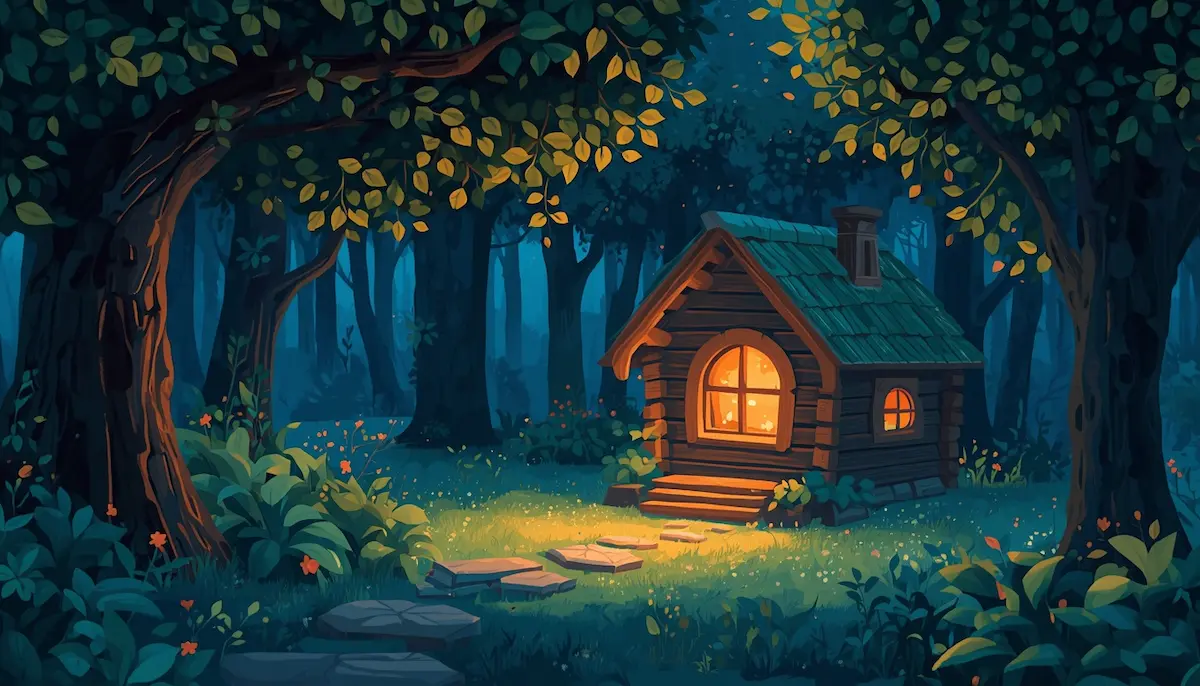 Ilustración de introducción del bosque