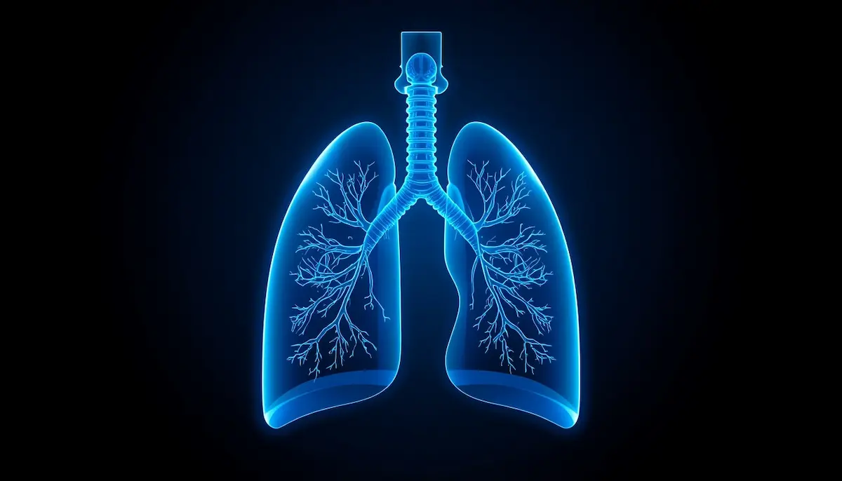 Gráfico médico tridimensional de las vías respiratorias