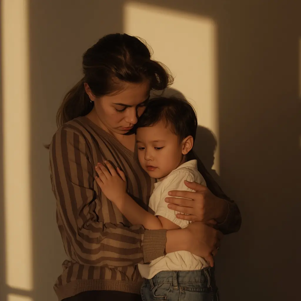 Abrazo de apoyo y contención familiar